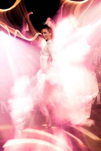  woman with light radiating