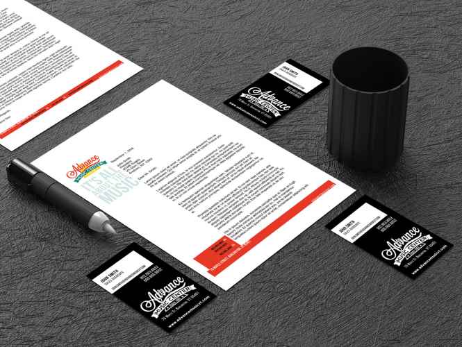 Advance Music letterhead